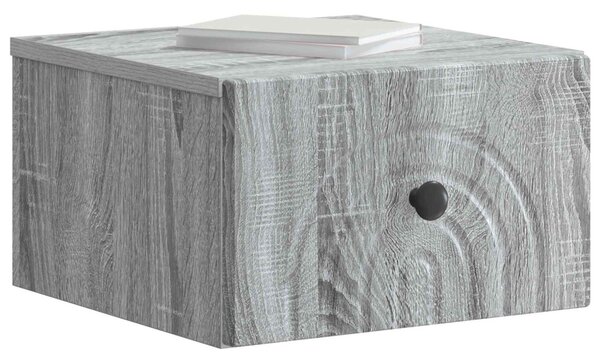 Fali éjjeli szekrény 2 pcs Szürke Sonoma 33 x 34,5 x 20 cm