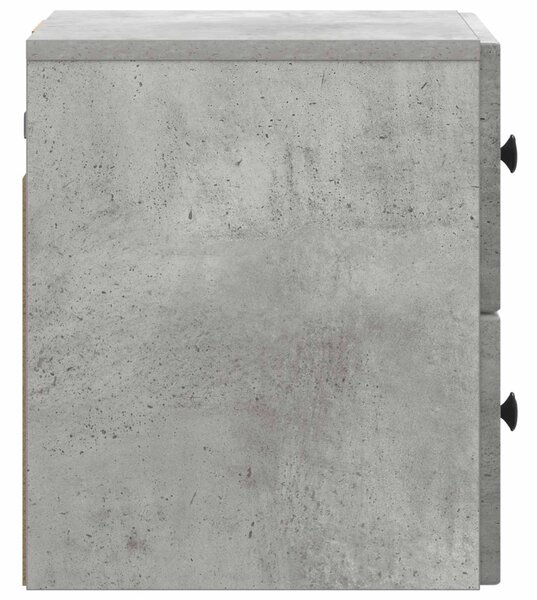 Fali éjjeli szekrény Betonszürke 33 x 34,5 x 40 cm Szerelt Fa