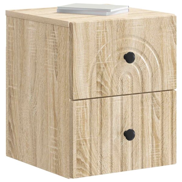 Fali éjjeli szekrény 2 pcs Sonoma Tölgy 33 x 34,5 x 40 cm