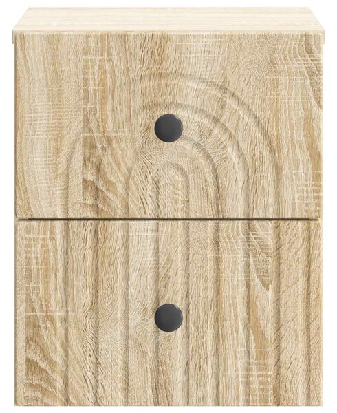 Fali éjjeli szekrény 2 pcs Sonoma Tölgy 33 x 34,5 x 40 cm