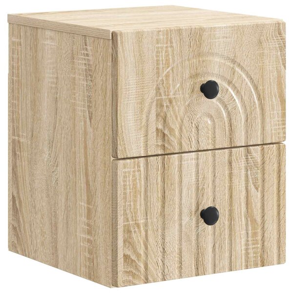Fali éjjeli szekrény 2 pcs Sonoma Tölgy 33 x 34,5 x 40 cm