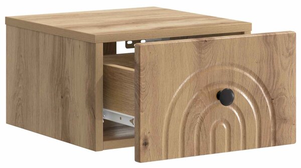 Fali éjjeli szekrény 2 pcs Kézműves Tölgy 33 x 34,5 x 20 cm