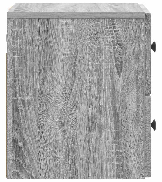 Fali éjjeli szekrény 2 pcs Szürke Sonoma 33 x 34,5 x 40 cm