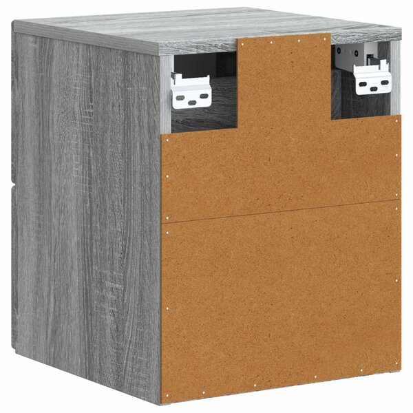 Fali éjjeli szekrény 2 pcs Szürke Sonoma 33 x 34,5 x 40 cm