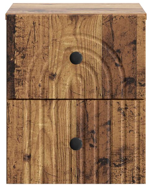 Fali éjjeli szekrény fiókkal 2 pcs Antik Fa 33 x 34,5 x 40 cm