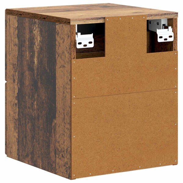 Fali éjjeli szekrény fiókkal 2 pcs Antik Fa 33 x 34,5 x 40 cm