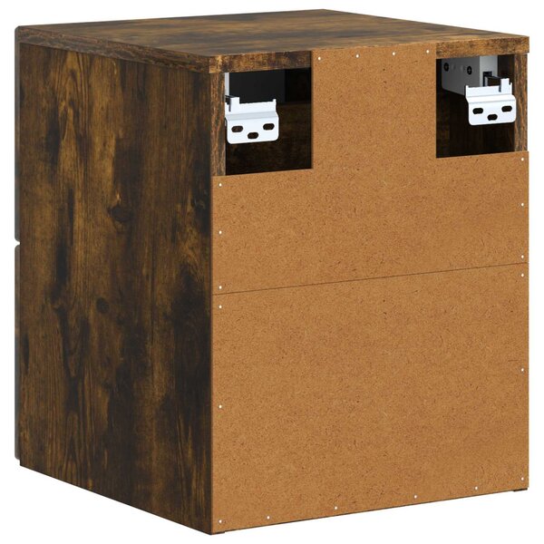 Fali éjjeli szekrény 2 pcs Füstös Tölgy 33 x 34,5 x 40 cm