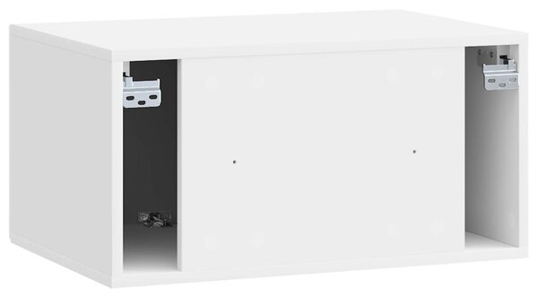Fali TV szekrény Magasfényű Fehér 59,5 x 41 x 30 cm Szerelt Fa