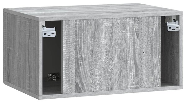 Fali TV szekrény Szürke Sonoma 59,5 x 41 x 30 cm Szerelt Fa