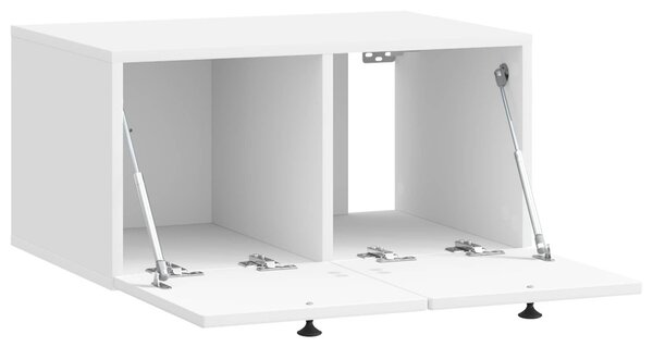 Fali TV szekrény Magasfényű Fehér 59,5 x 41 x 30 cm Szerelt Fa