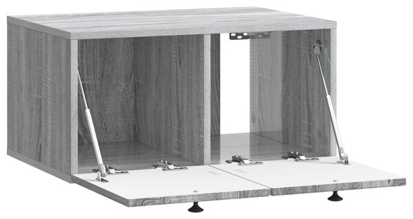 Fali TV szekrény Szürke Sonoma 59,5 x 41 x 30 cm Szerelt Fa