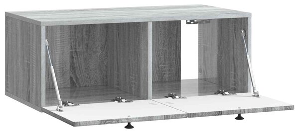 Fali TV szekrény Szürke Sonoma 78,5 x 41 x 30 cm Szerelt Fa