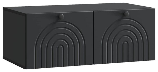 Fali TV szekrény Fekete 78,5 x 41 x 30 cm Szerelt Fa