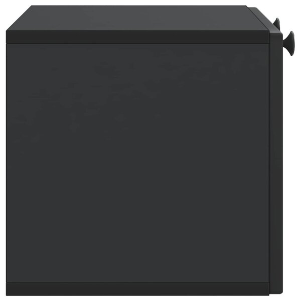Fali TV szekrény Fekete 59,5 x 31 x 30 cm Szerelt Fa