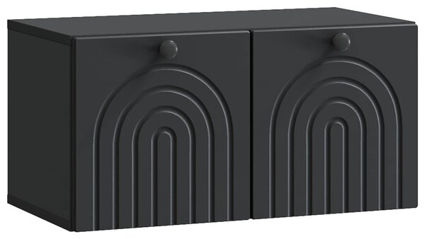 Fali TV szekrény Fekete 59,5 x 31 x 30 cm Szerelt Fa