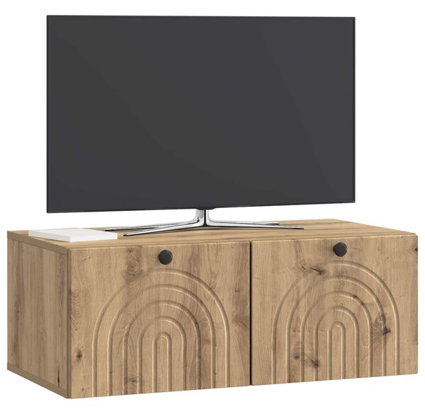 Fali TV szekrény Kézműves Tölgy 78,5 x 41 x 30 cm Szerelt Fa
