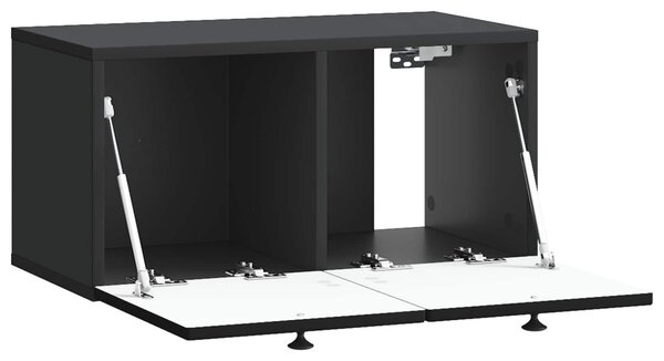 Fali TV szekrény Fekete 59,5 x 31 x 30 cm Szerelt Fa