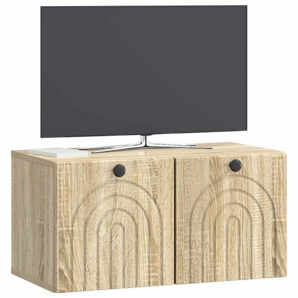 Fali TV szekrény Sonoma Tölgy 59,5 x 31 x 30 cm Szerelt Fa