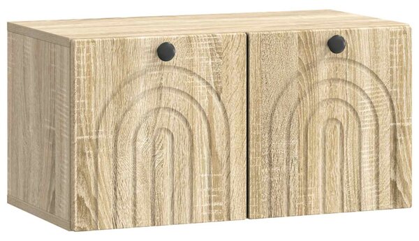 Fali TV szekrény Sonoma Tölgy 59,5 x 31 x 30 cm Szerelt Fa