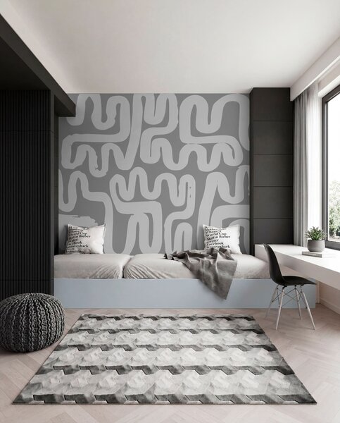 Fotótapéta Szürke kanyargós vonalak, Fotótapéta modern, w01686v2 : Uwalls.hu