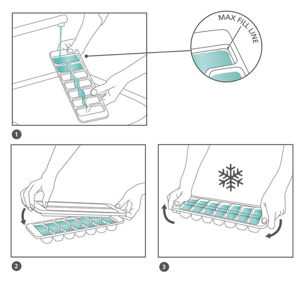 Jégkockatartó szett 2 db-os Easy-fill – Joseph Joseph
