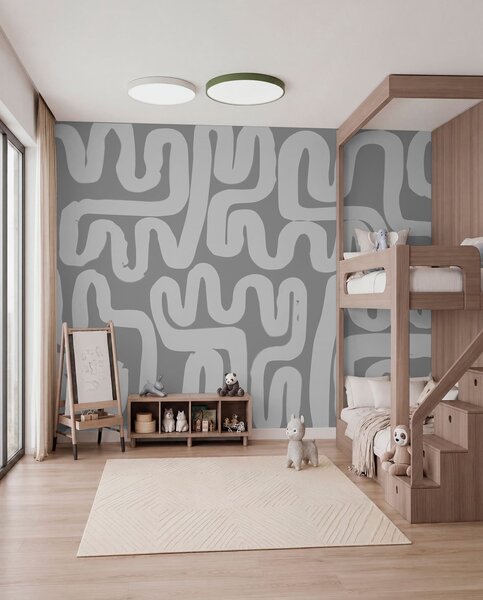 Fotótapéta Szürke kanyargós vonalak, Fotótapéta modern, w01686v2 : Uwalls.hu