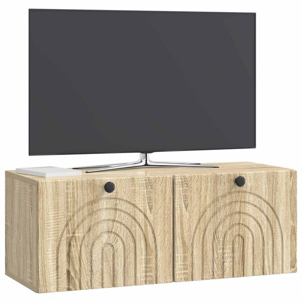 Fali TV szekrény Sonoma Tölgy 78,5 x 31 x 30 cm Szerelt Fa