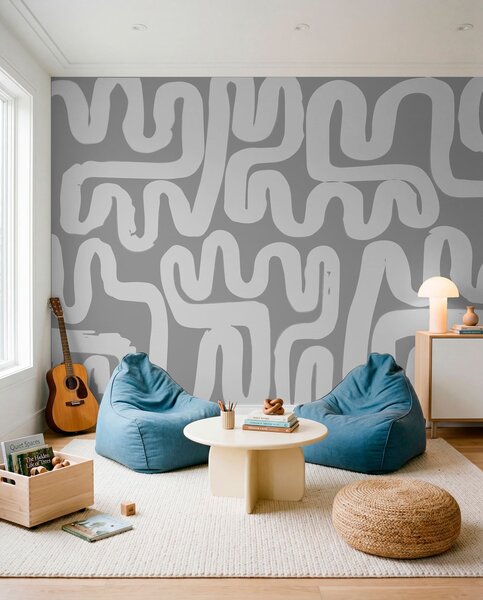 Fotótapéta Szürke kanyargós vonalak, Fotótapéta modern, w01686v2 : Uwalls.hu
