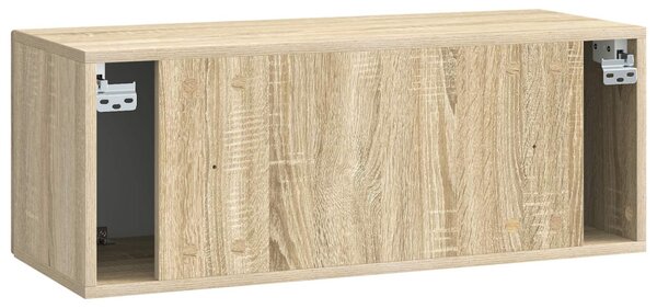 Fali TV szekrény Sonoma Tölgy 78,5 x 31 x 30 cm Szerelt Fa