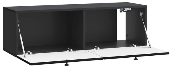 Fali TV szekrény Fekete 98 x 31 x 30 cm Szerelt Fa