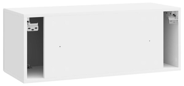 Fali TV szekrény Magasfényű Fehér 78,5 x 31 x 30 cm Szerelt Fa