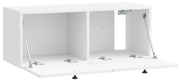 Fali TV szekrény Magasfényű Fehér 78,5 x 31 x 30 cm Szerelt Fa