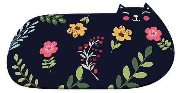 Fekete fürdőszobai kilépő 80x140 cm Cattest – Foutastic