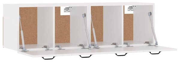 2 db fehér szerelt fa faliszekrény 80 x 35 x 36,5 cm