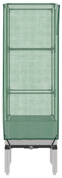 Rattan megjelenésű magaságyás melegháztakaróval 40x40x140 cm
