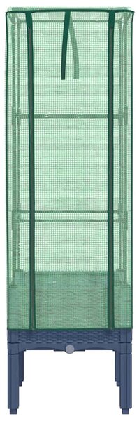 Rattan megjelenésű magaságyás melegháztakaróval 40x40x140 cm