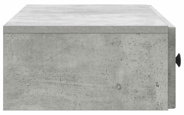 Fali oldaltábla Betonszürke 87,5 x 34,5 x 17 cm Szerelt Fa