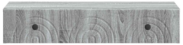 Fali oldaltábla Szürke Sonoma 87,5 x 34,5 x 17 cm Szerelt Fa