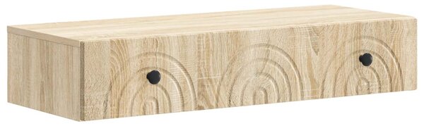 Fali oldaltábla Sonoma Tölgy 87,5 x 34,5 x 17 cm Szerelt Fa