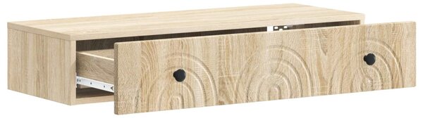 Fali oldaltábla Sonoma Tölgy 87,5 x 34,5 x 17 cm Szerelt Fa