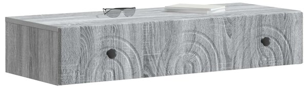 Fali oldaltábla Szürke Sonoma 87,5 x 34,5 x 17 cm Szerelt Fa