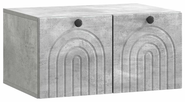 Fali TV szekrény Betonszürke 59,5 x 41 x 30 cm Szerelt Fa