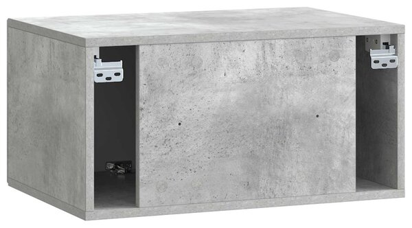 Fali TV szekrény Betonszürke 59,5 x 41 x 30 cm Szerelt Fa