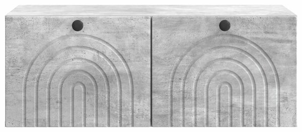 Fali TV szekrény Betonszürke 78,5 x 41 x 30 cm Szerelt Fa