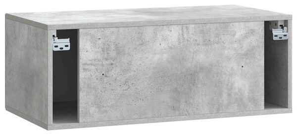 Fali TV szekrény Betonszürke 78,5 x 41 x 30 cm Szerelt Fa
