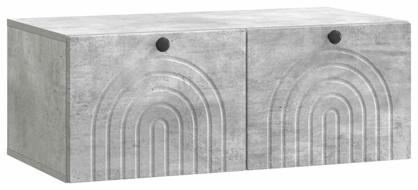 Fali TV szekrény Betonszürke 78,5 x 41 x 30 cm Szerelt Fa