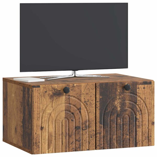 Fali TV szekrény Antik Fa 59,5 x 41 x 30 cm Szerelt Fa
