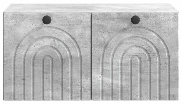 Fali TV szekrény Betonszürke 59,5 x 41 x 30 cm Szerelt Fa