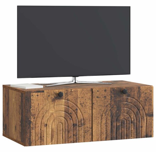 Fali TV szekrény Antik Fa 78,5 x 41 x 30 cm Szerelt Fa
