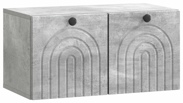 Fali TV szekrény Betonszürke 59,5 x 31 x 30 cm Szerelt Fa